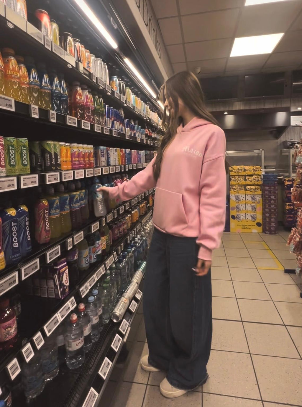 Pink Cotton Winter Hoodie