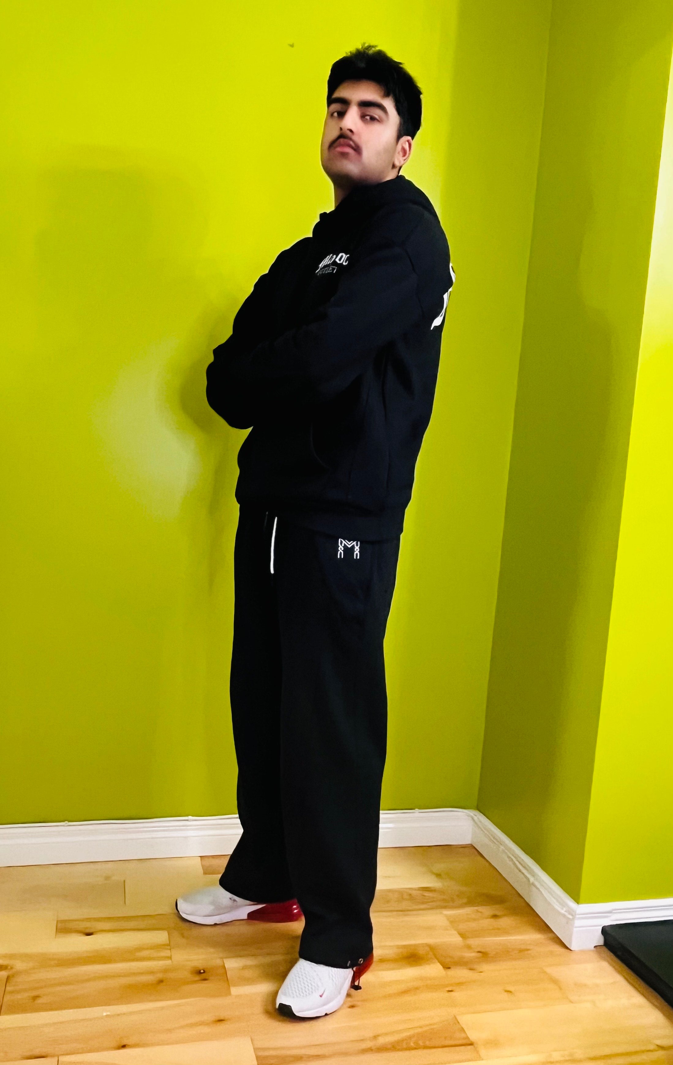 Black Cotton Winter Trouser