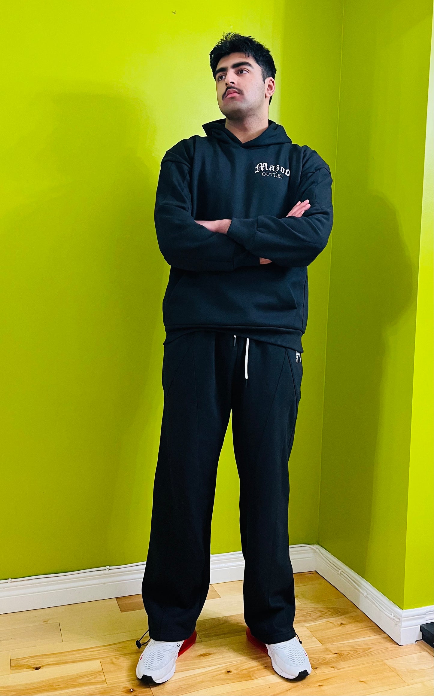 Black Cotton Winter Trouser