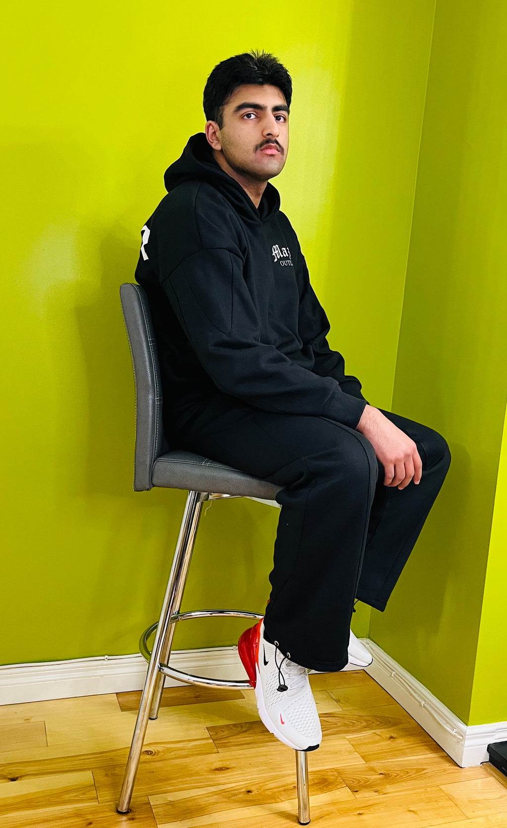 Black Cotton Winter Trouser