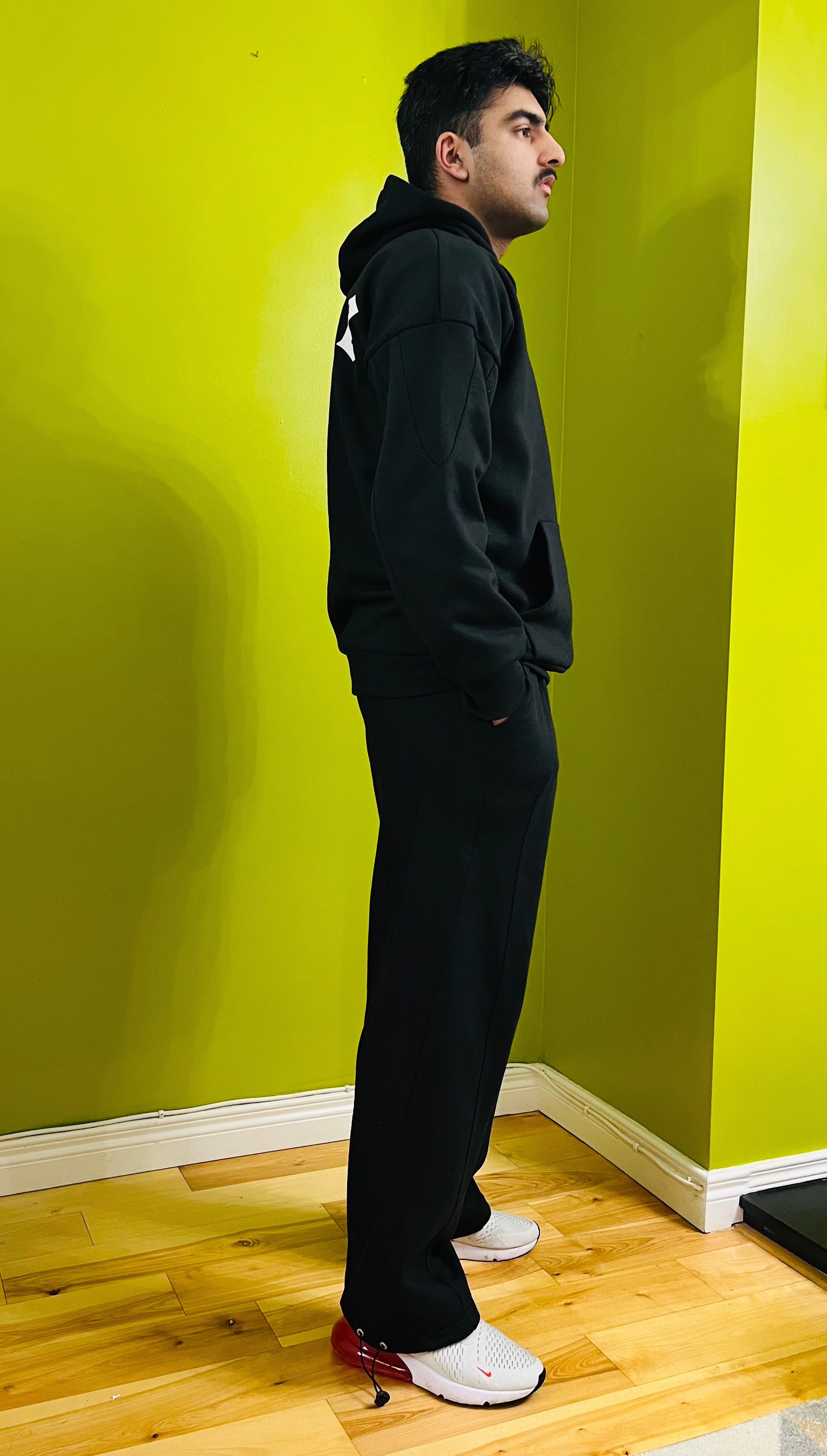 Black Cotton Winter Trouser