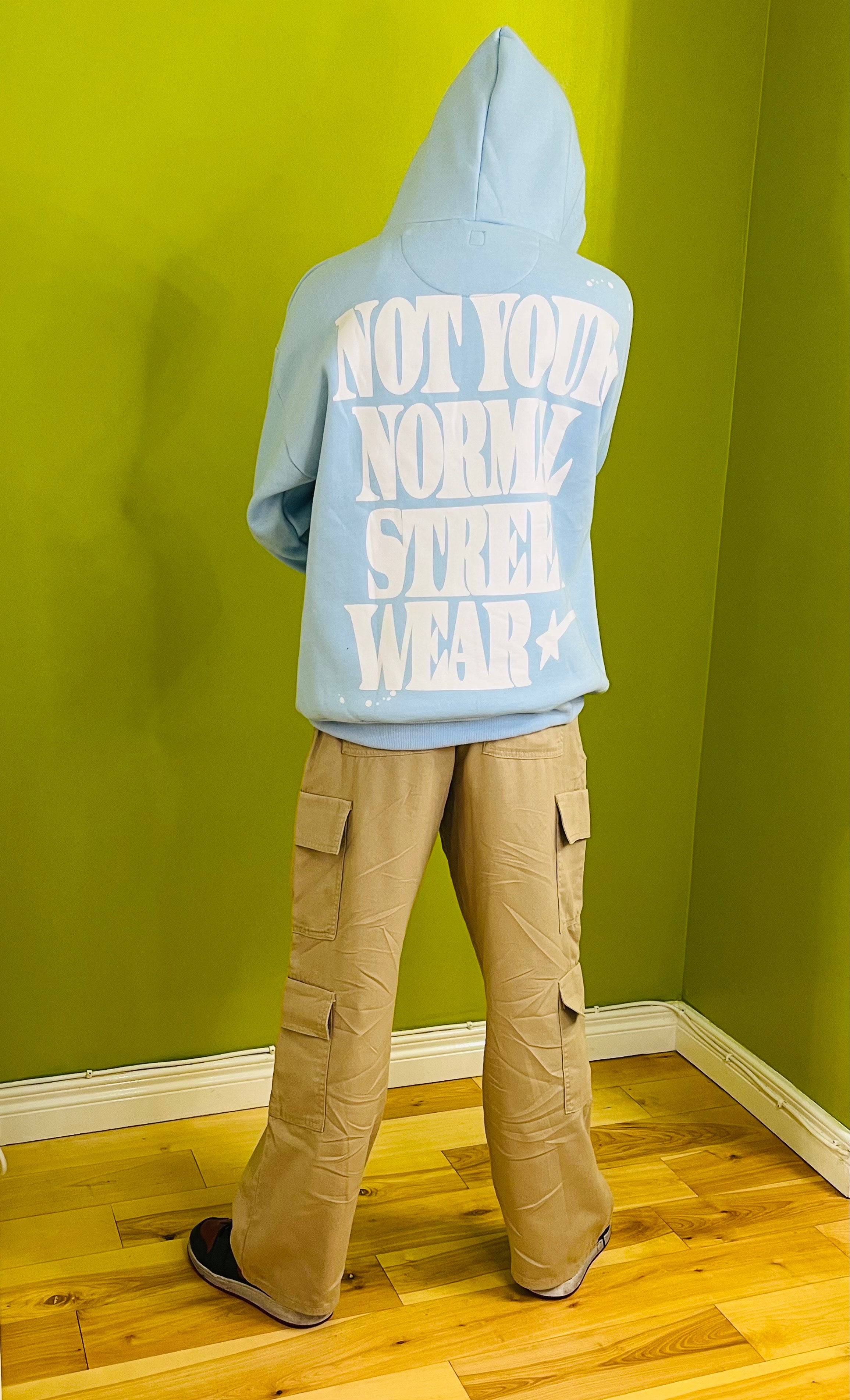 Blue cotton winter hoodie