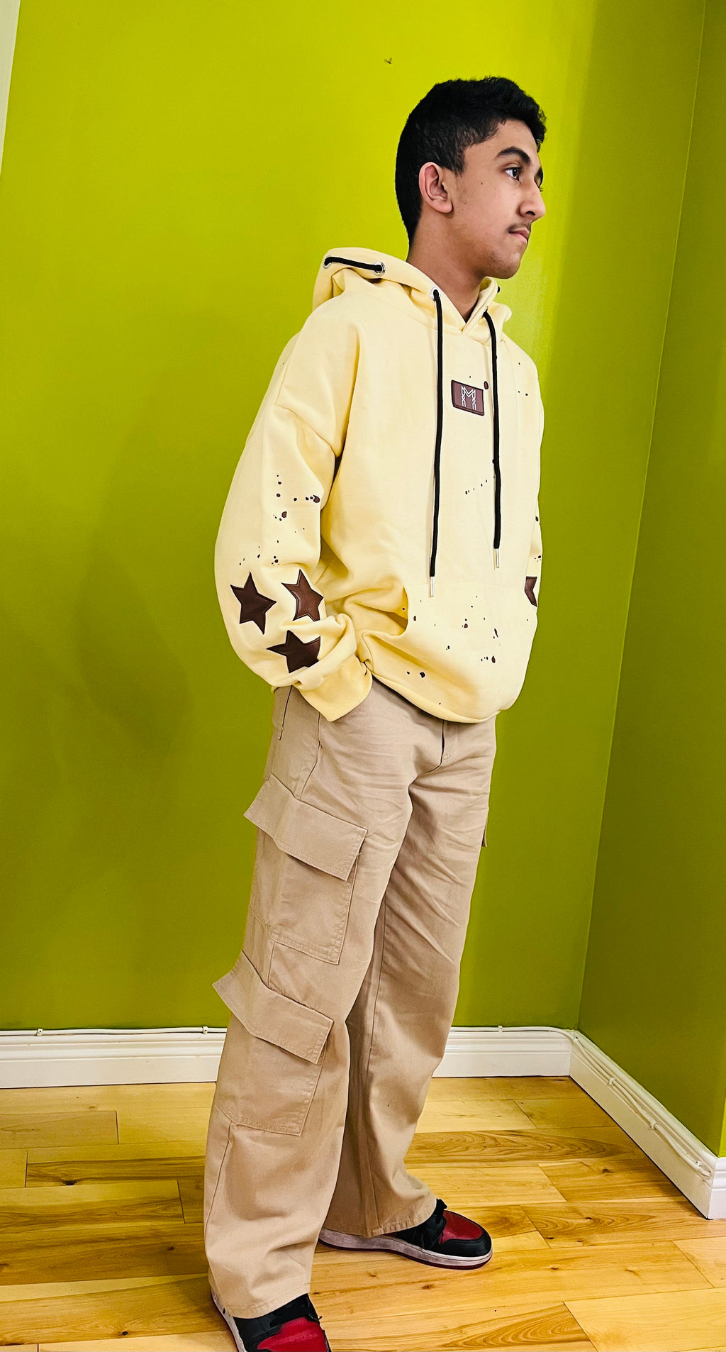 Cream Cotton Winter Hoodie