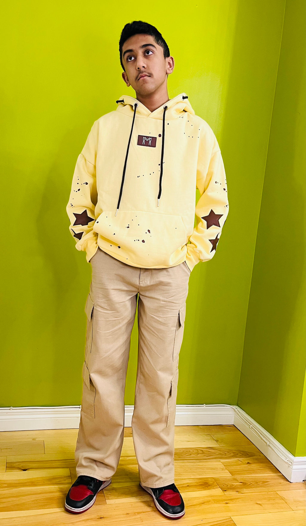 Cream Cotton Winter Hoodie