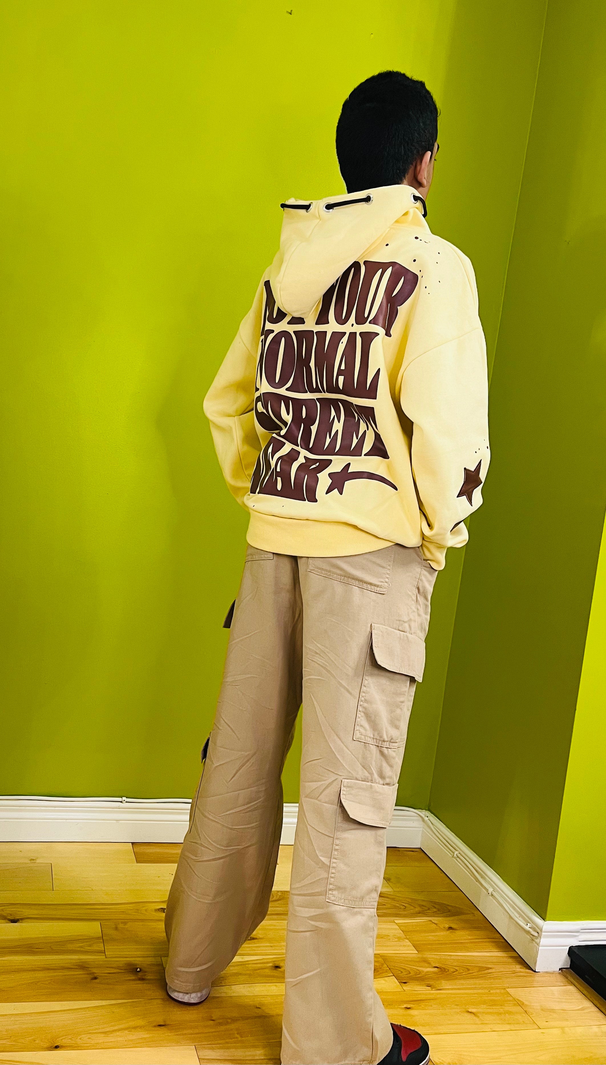 Cream Cotton Winter Hoodie