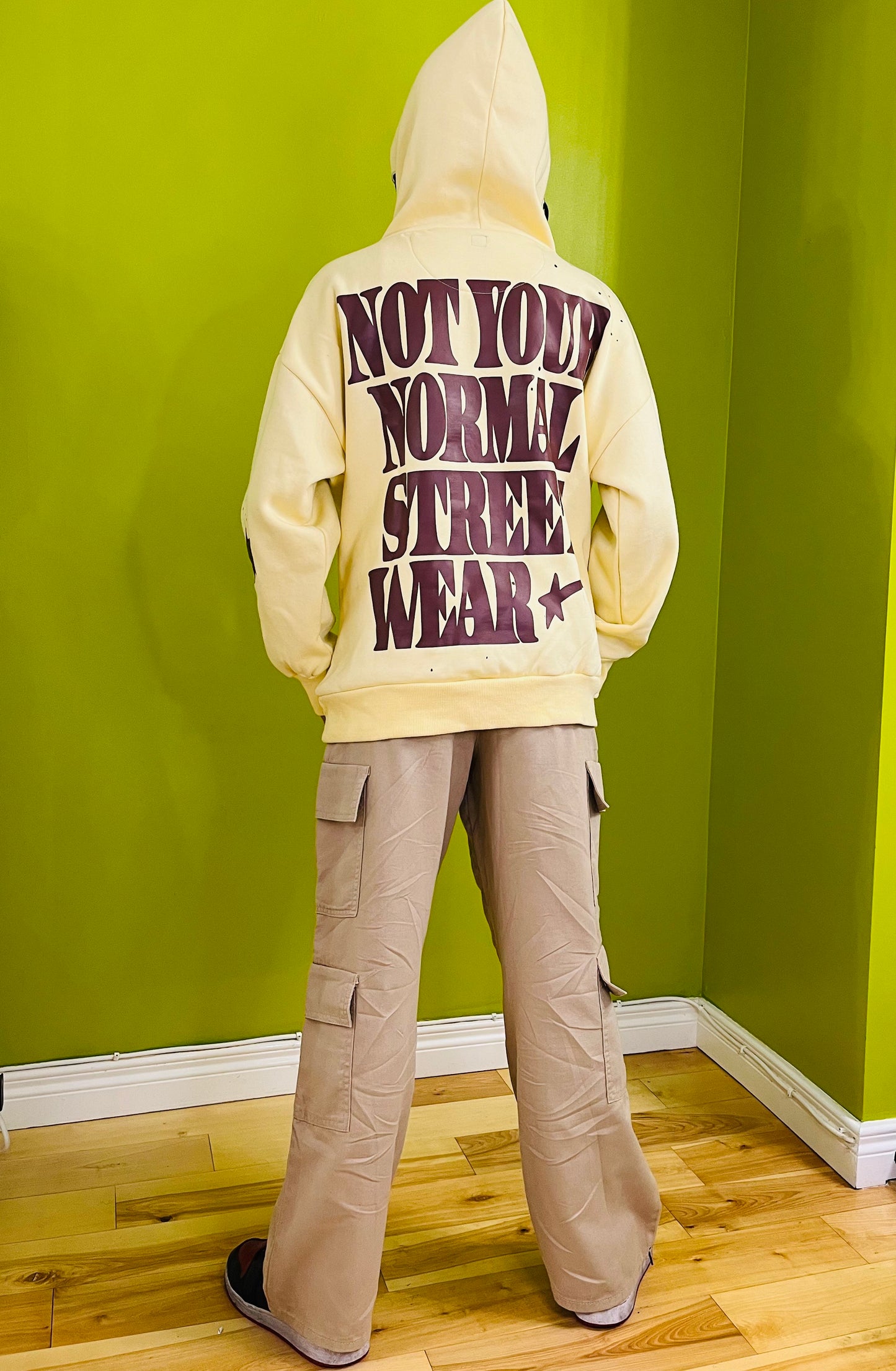 Cream Cotton Winter Hoodie