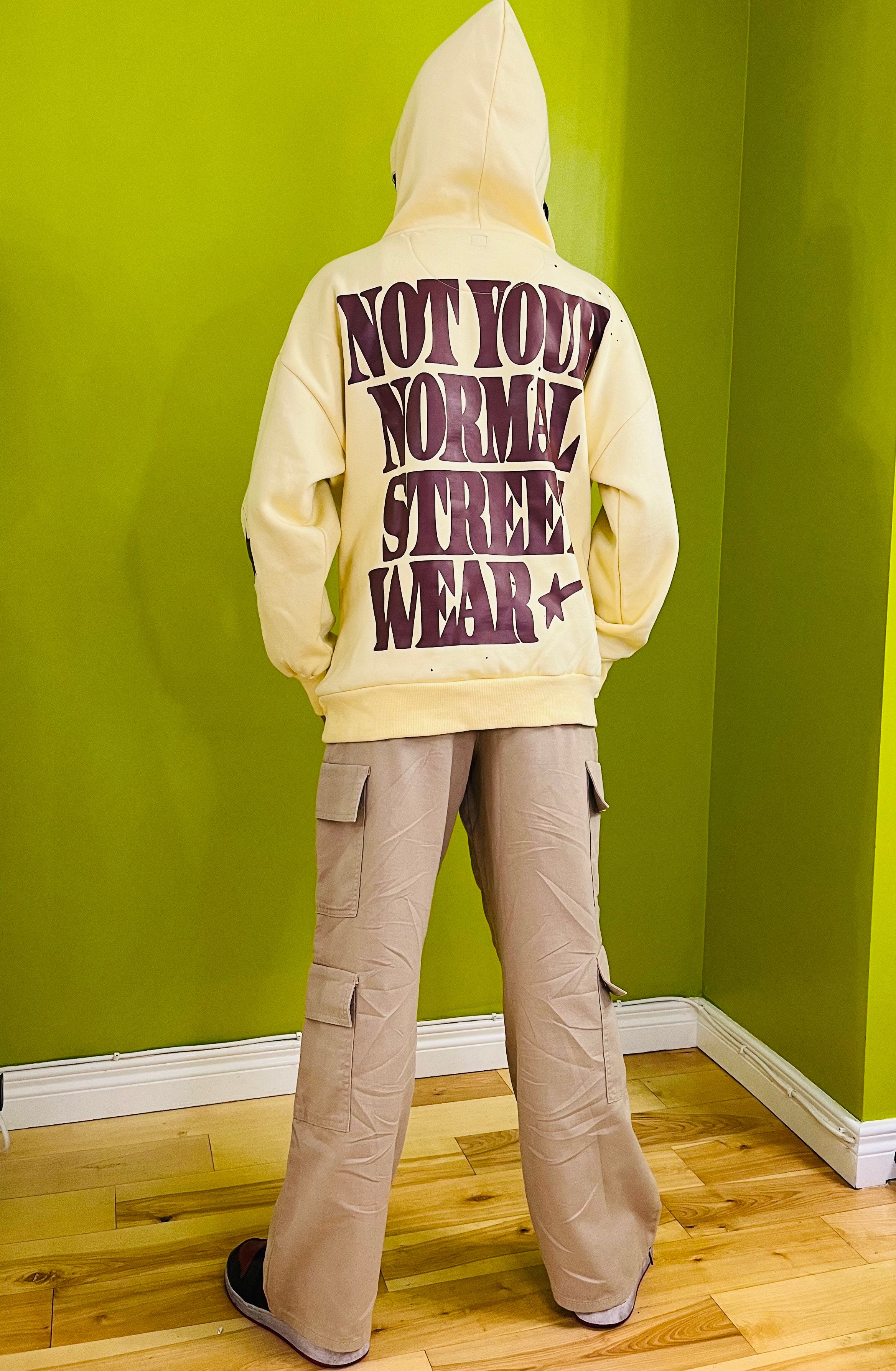 Cream Cotton Winter Hoodie