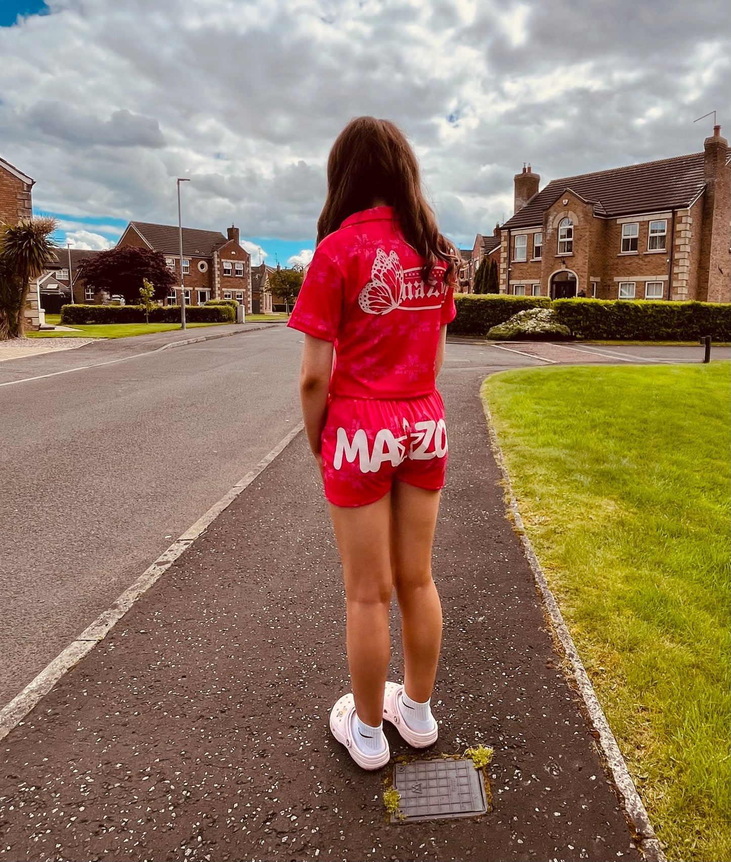 Girls Pink Lycra Summer Set