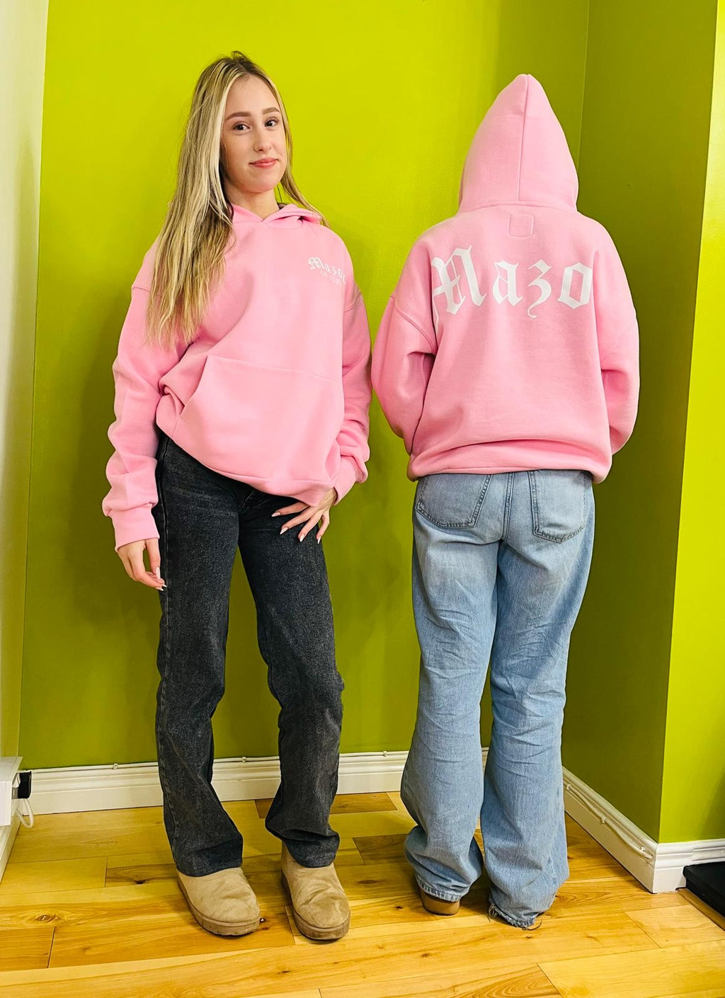 Pink Cotton Winter Hoodie