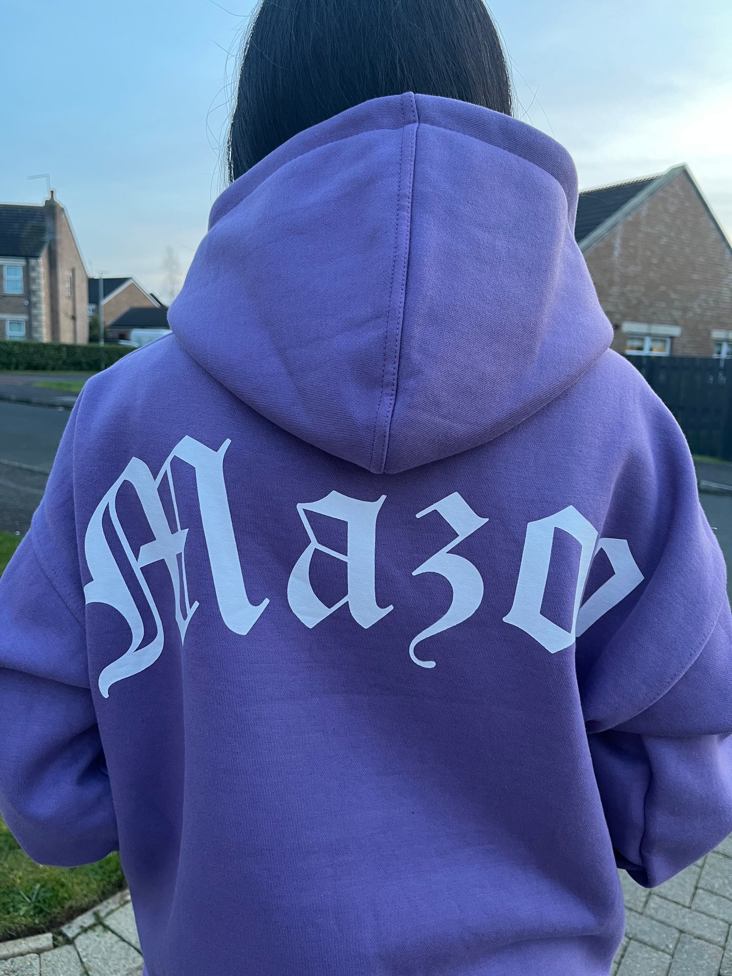Purple Cotton Winter Hoodie