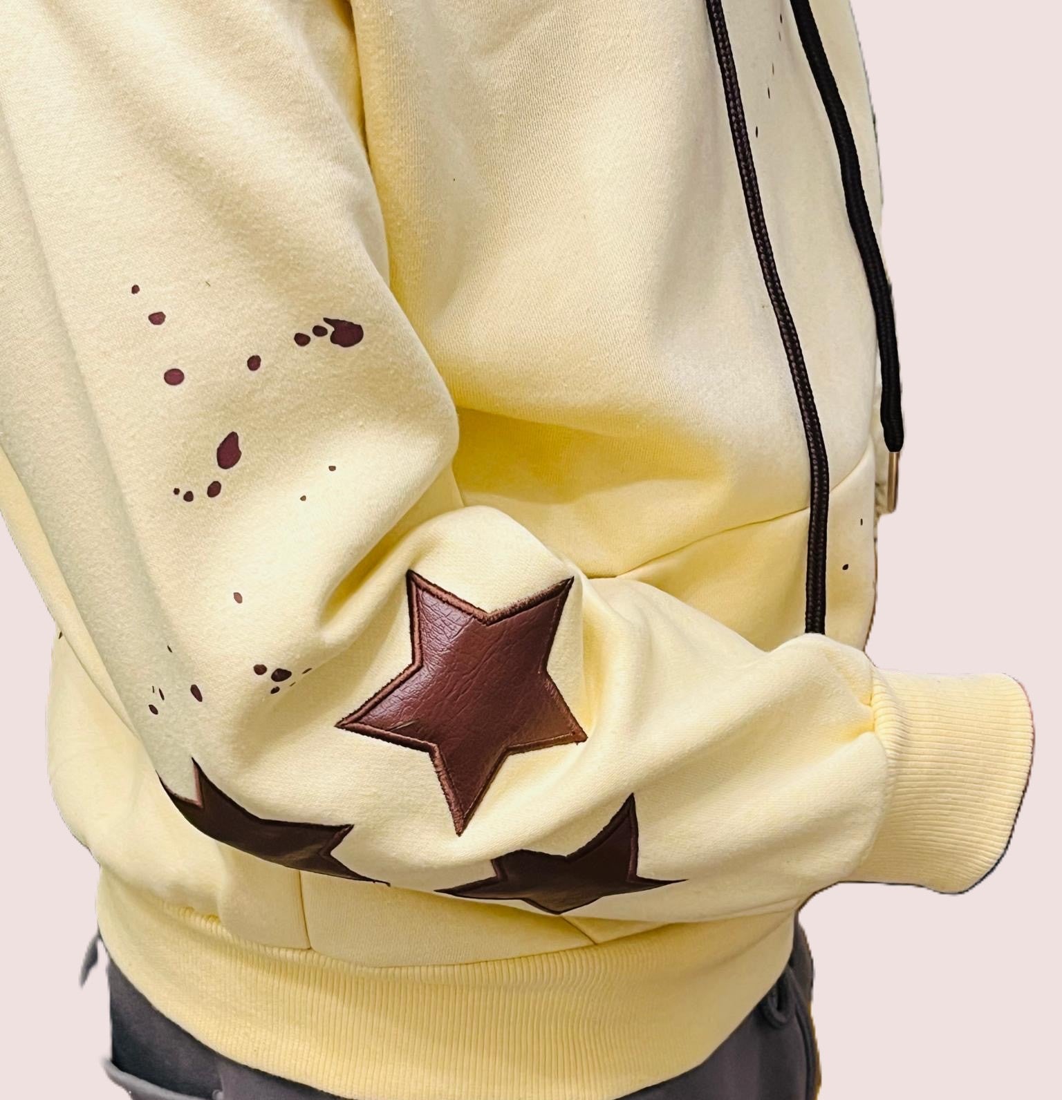 Cream Cotton Winter Hoodie